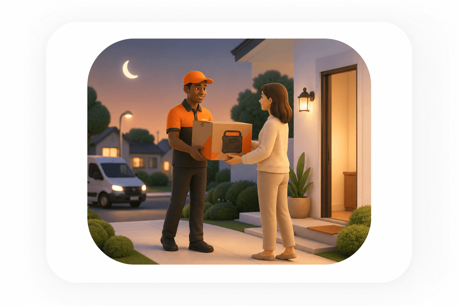 Overnight Jackery delivery arriving at a South African home